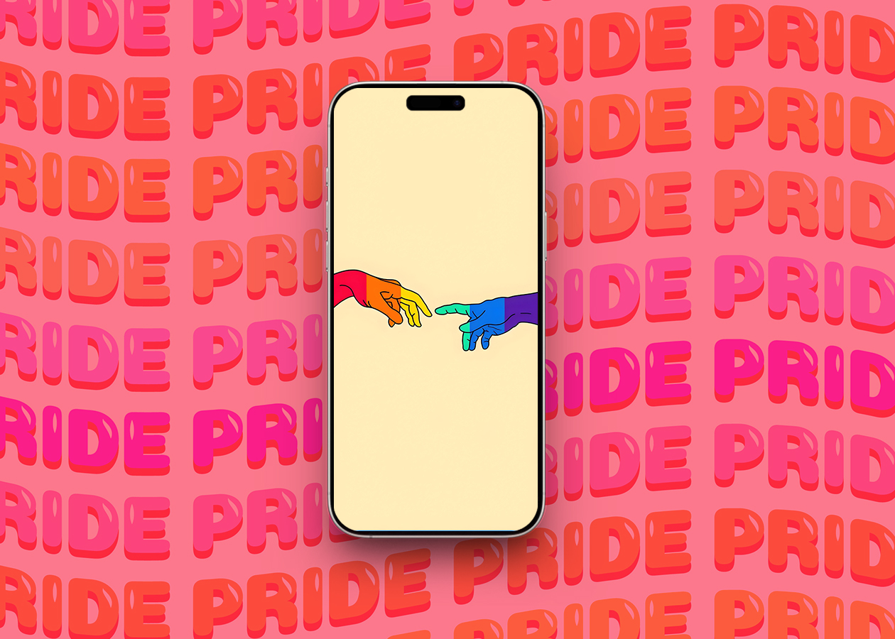 Creation of man aesthetic LGBT rainbow