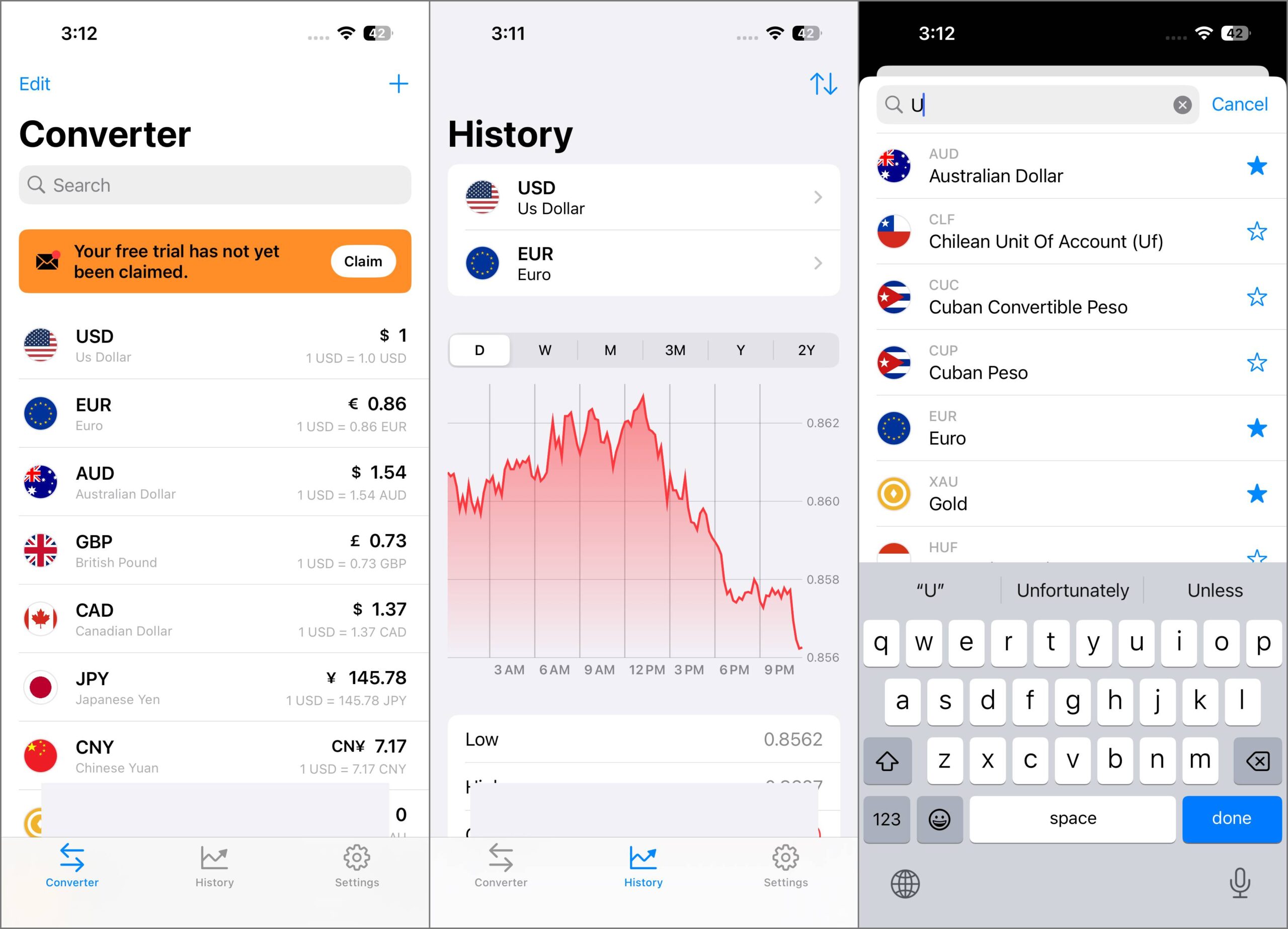 Currency converter app