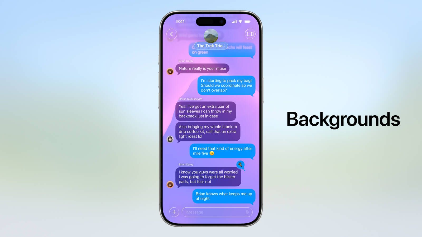 Custom imessage backgrounds