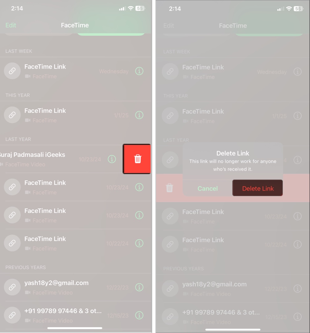Delete call log on iphone or ipad