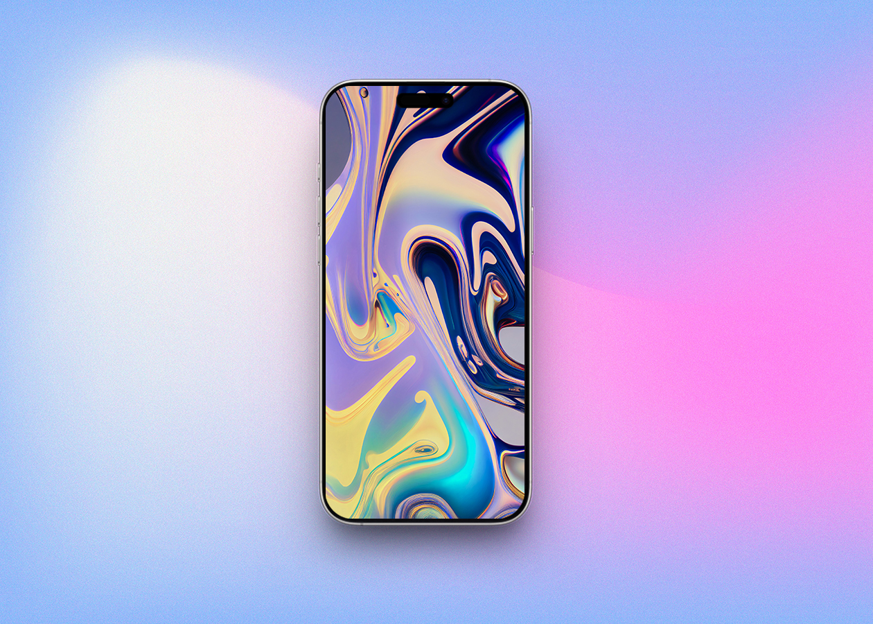 Dreamy waves liquid glass wallpaper for iphone