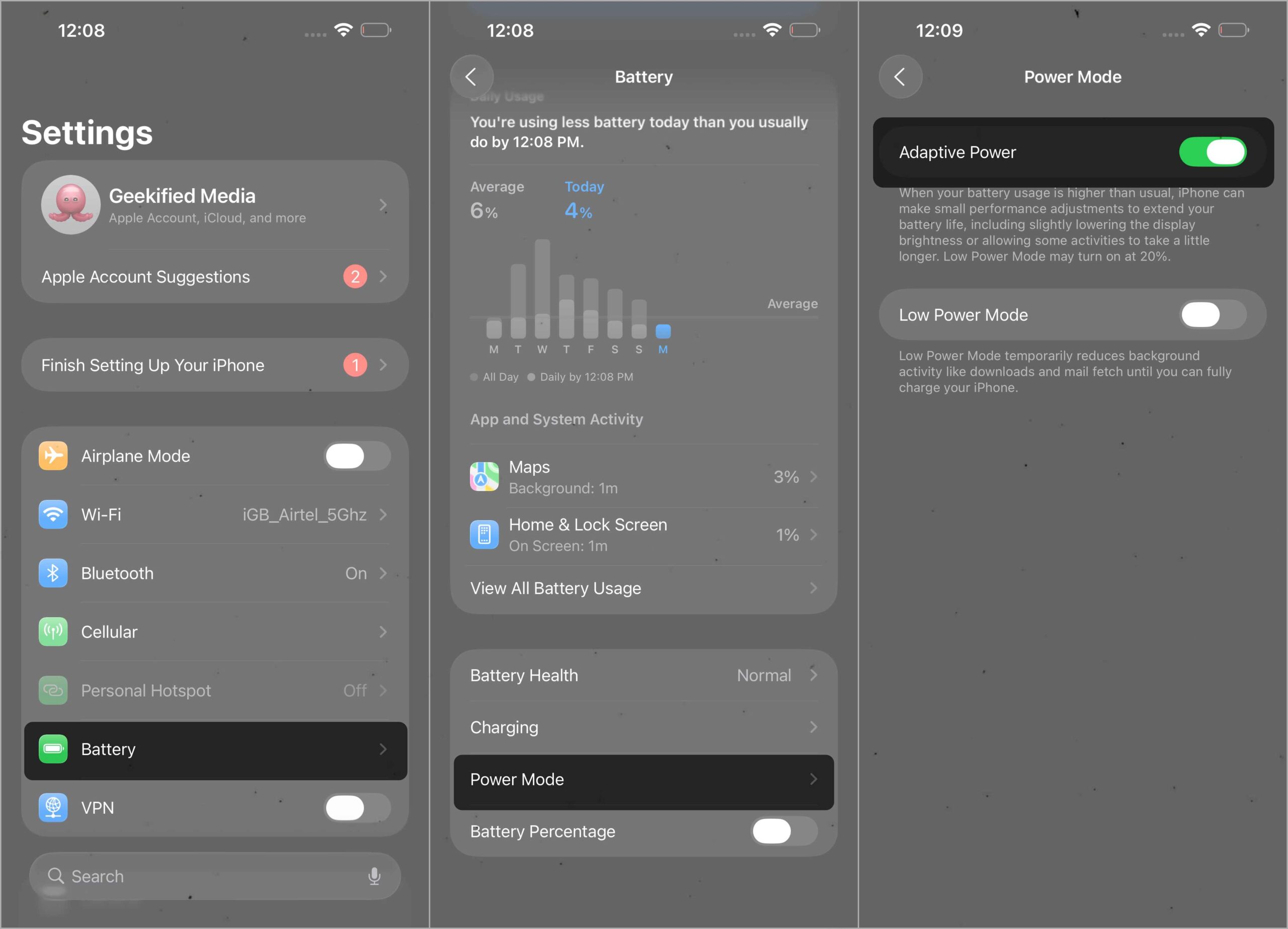 Enabling Adaptive Power on iOS 26