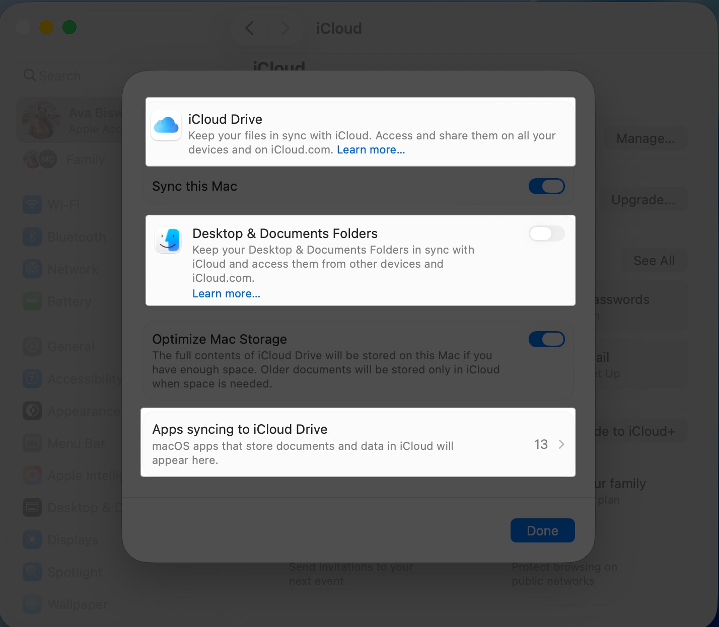 Icloud backup in mac
