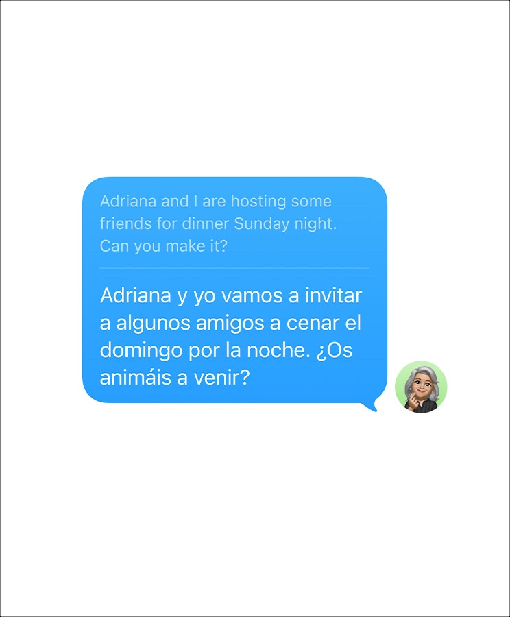 Live translation in phone app on macos 26