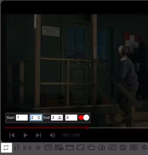 Loop the specific part of youtube video using extension