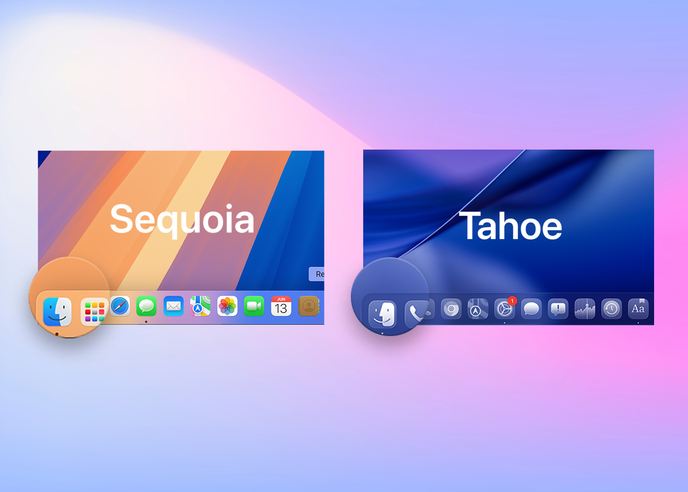 Macos sequoia vs tahoe ui
