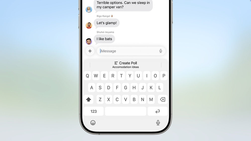 Messages app adds polls