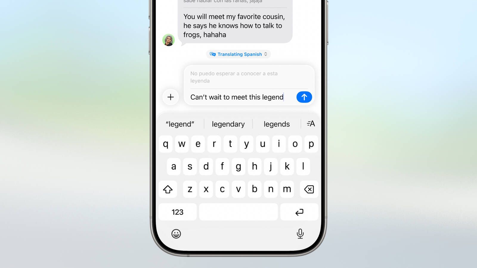 Messages live translate