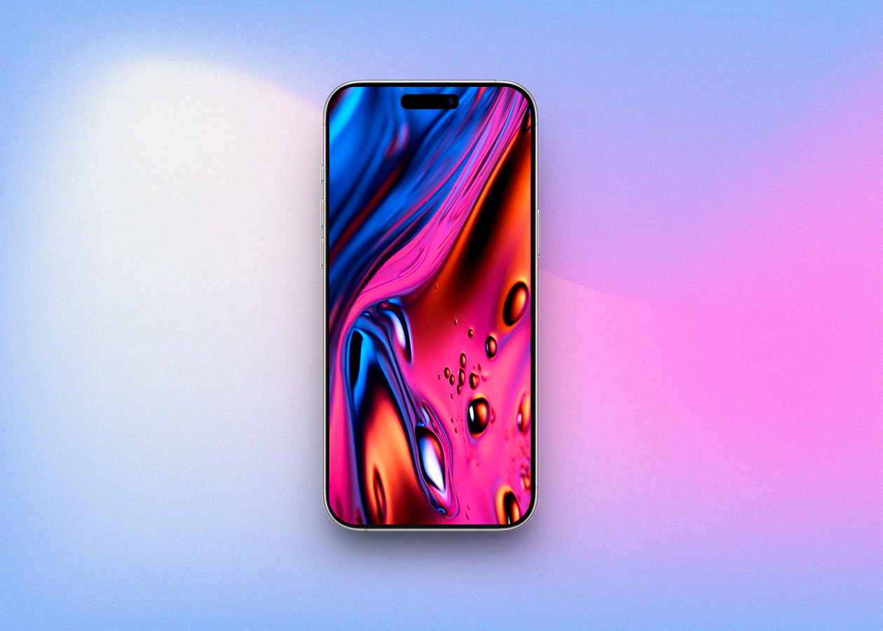 Molten neon liquid glass wallpaper for iphone