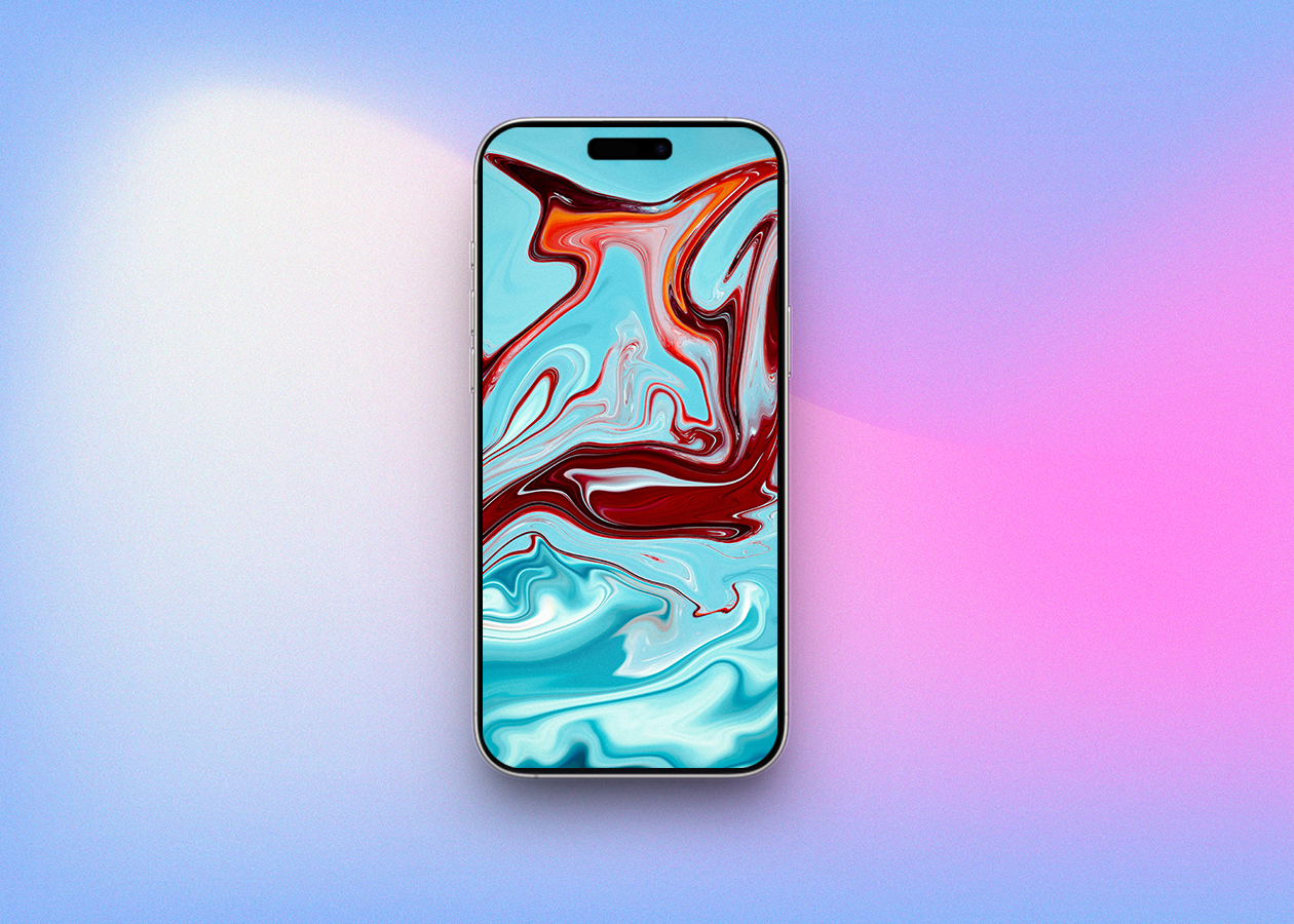 Molten skies red drift liquid glass wallpaper for iphone