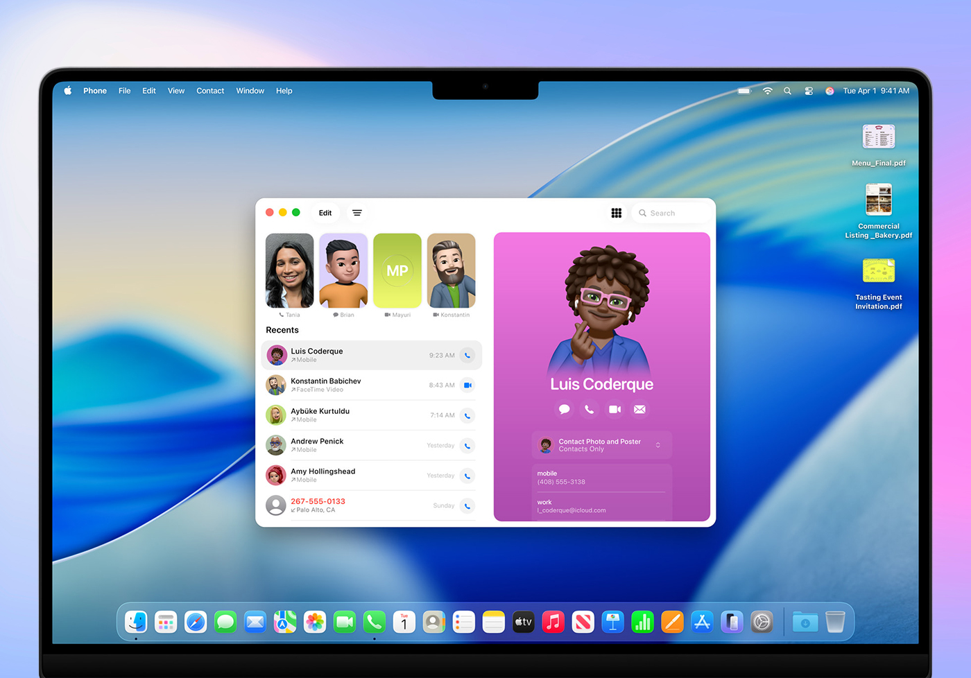 Phone app on macos tahoe