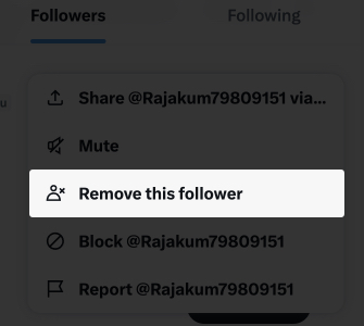 Remove followers