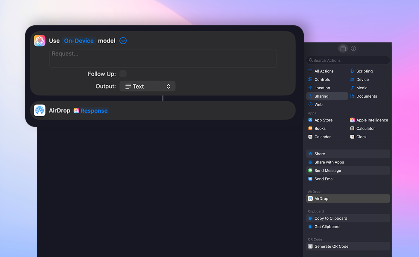 Shortcuts on macos tahoe