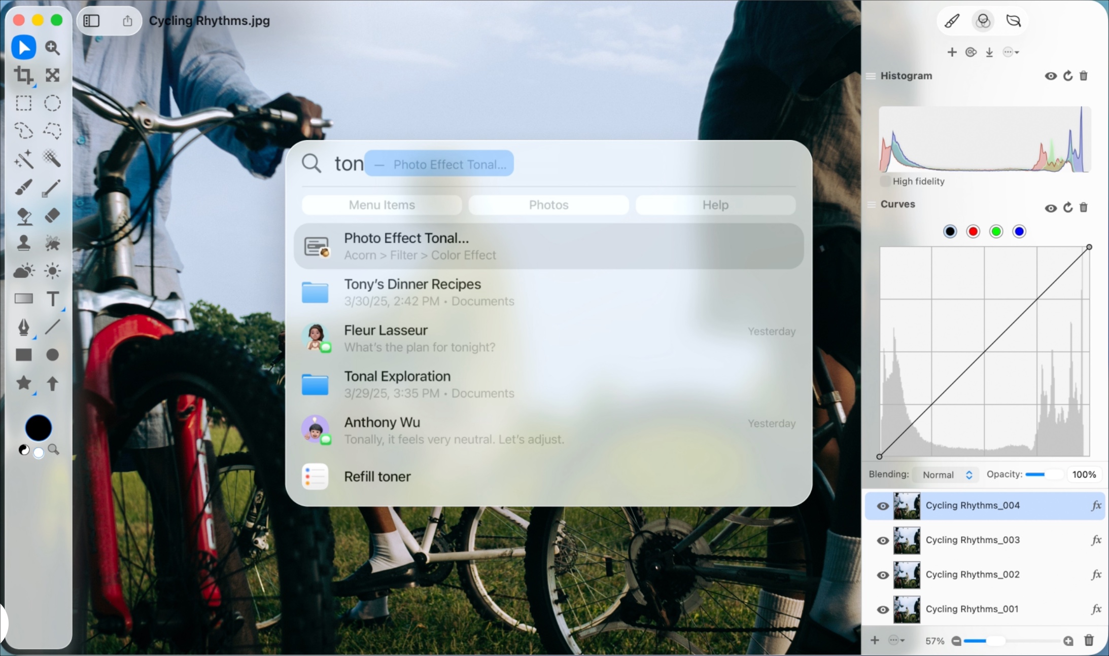 Spotlight works inside apps on macos 26