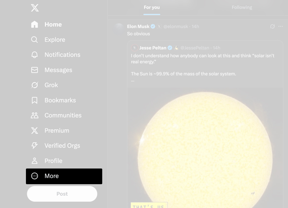 Tap on more option on mac