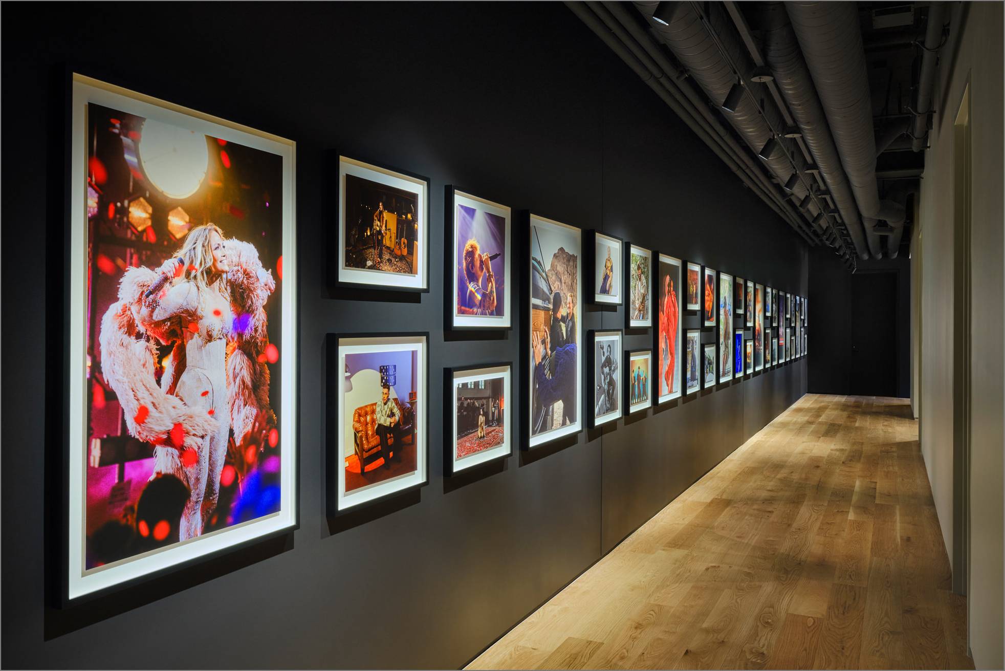 Apple music studio hallway