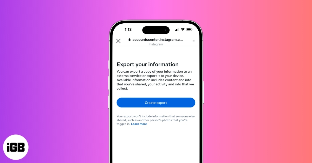 Download Your Instagram Data