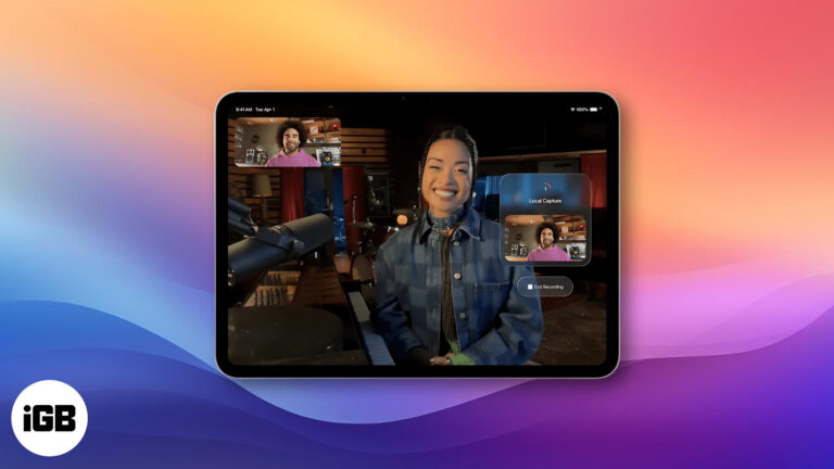 Local Capture on iPad.