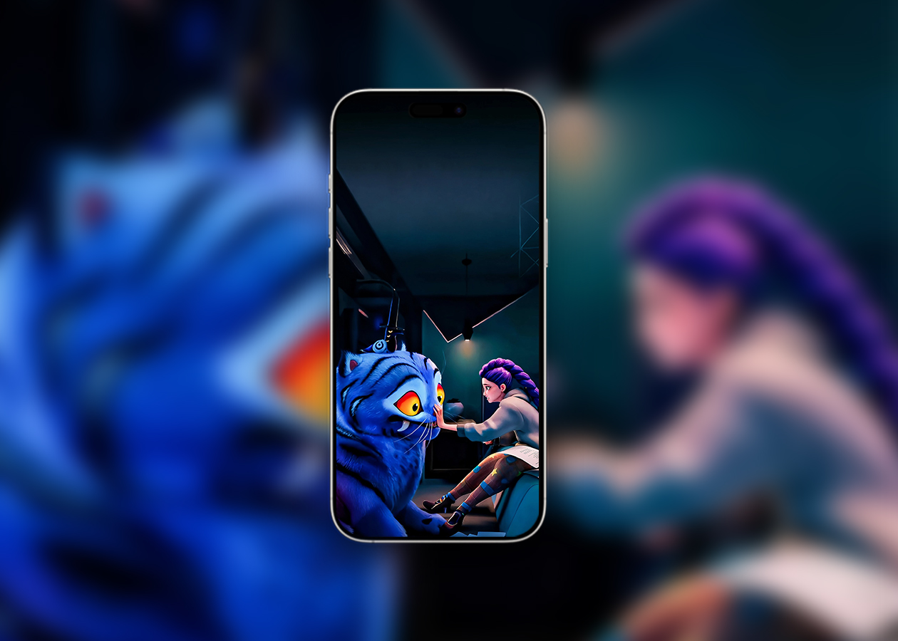 Rumi and derpy tiger kpop demon hunters iphone wallpapers