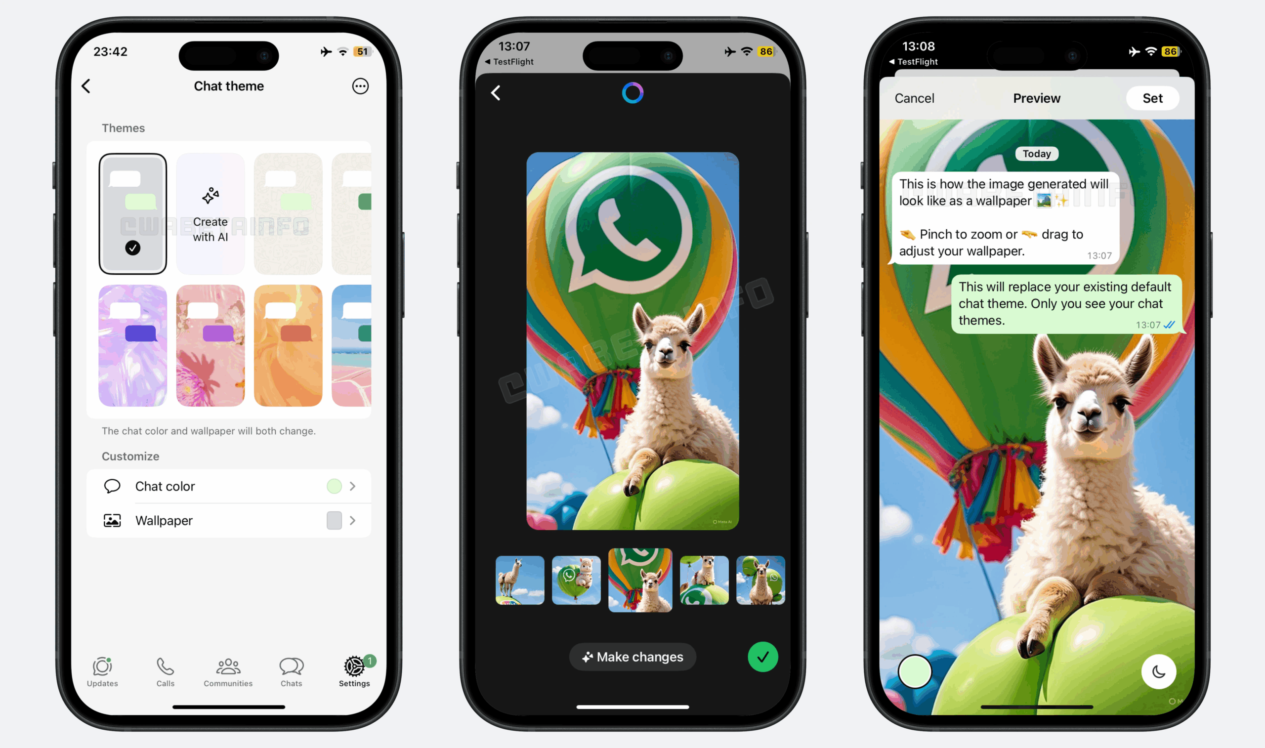 Whatsapp introduces ai generated wallpapers
