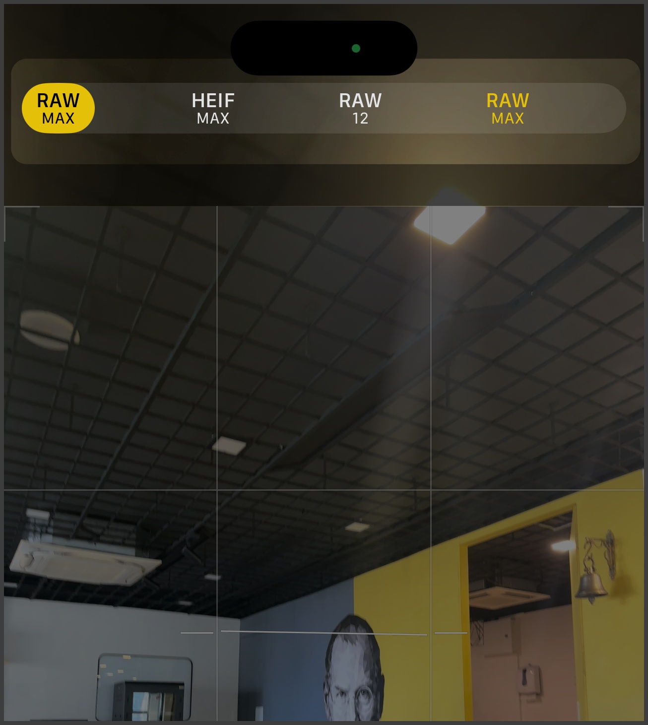 Changing raw resolution on iphone