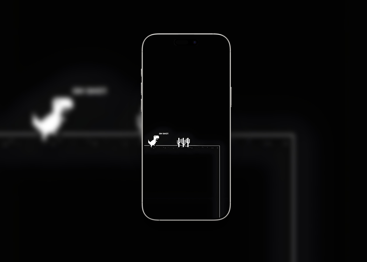 Chrome dino but it is getting real