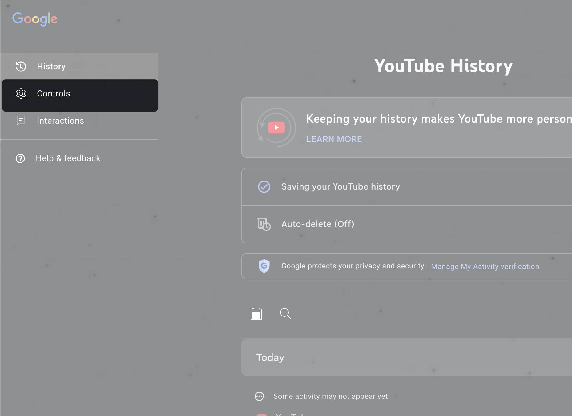 How to pause search history on youtube