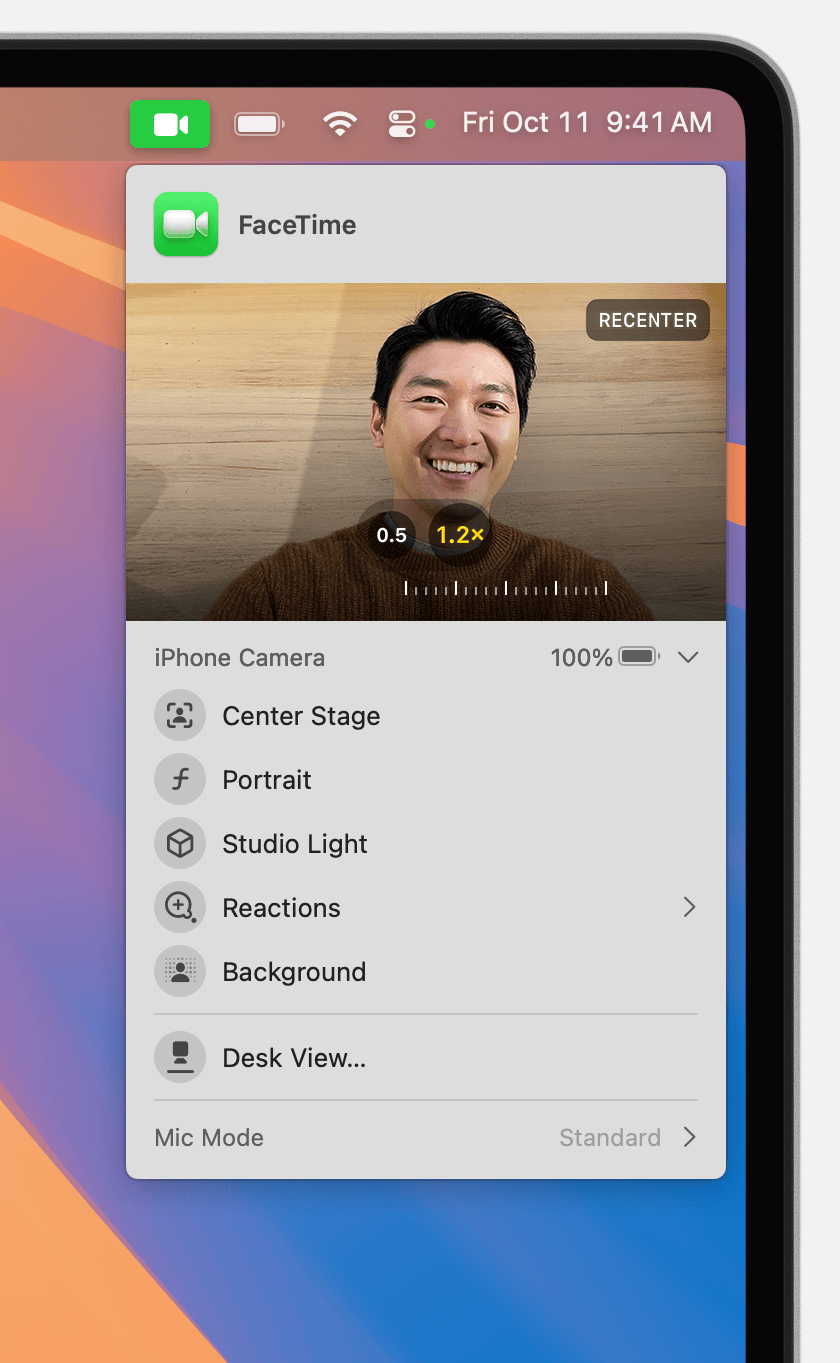 Customize webcam features using iphone