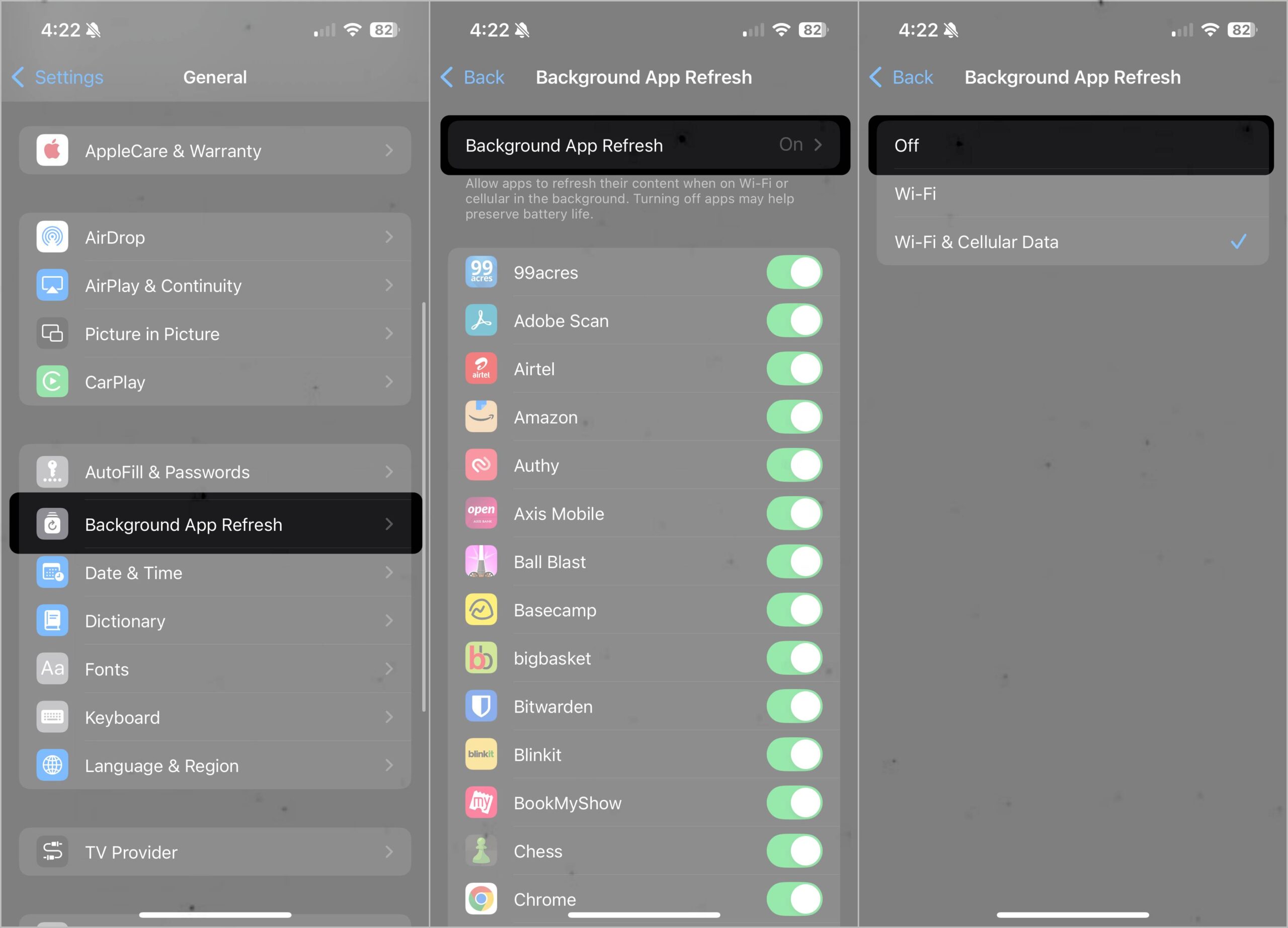 Background app refresh