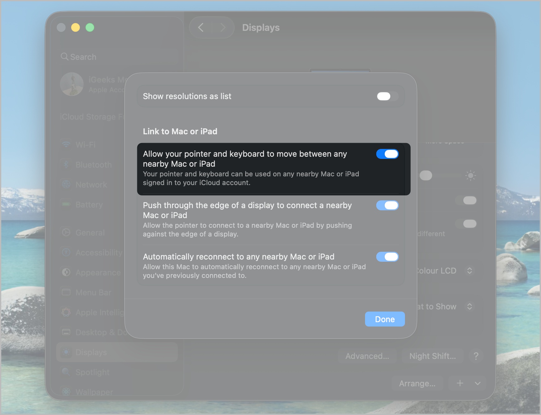 Enabling Universal Control on Mac