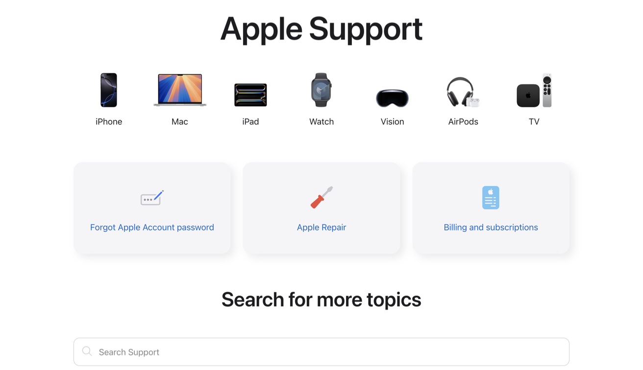 Open apple support