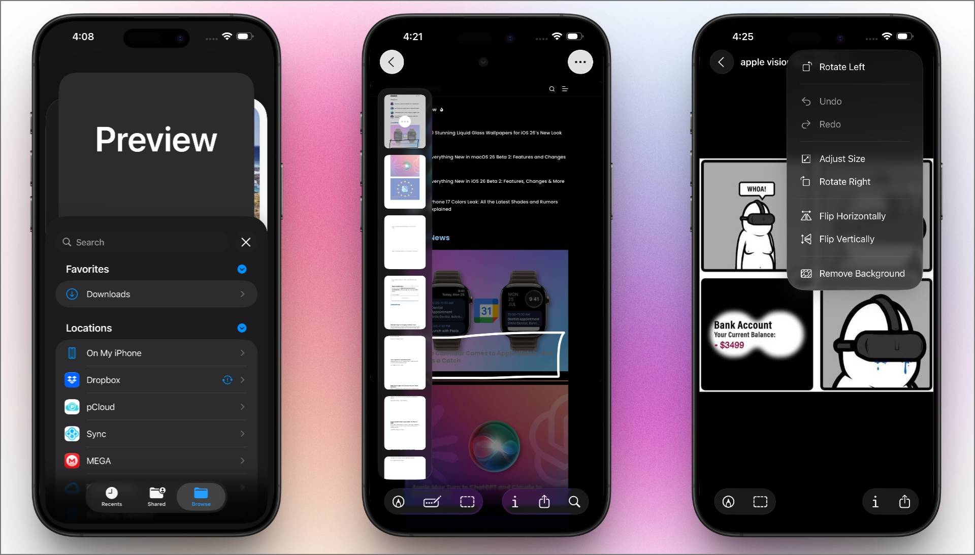 Preview app on iphone and ipad