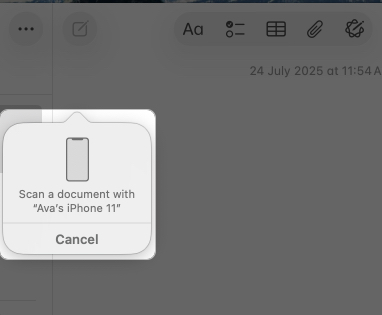 Scan document with your iphone