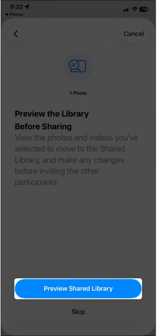 Select preview shared library