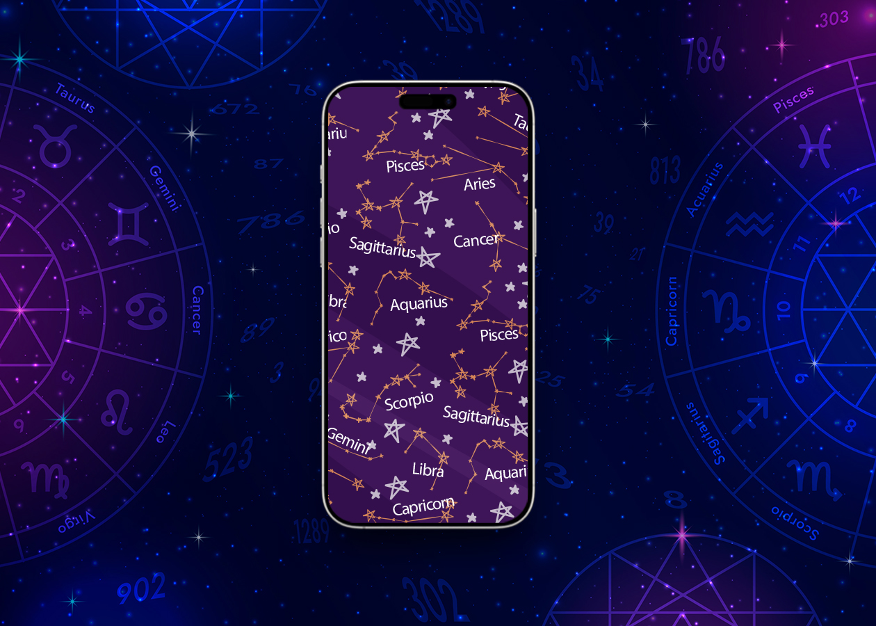 Star astrology zodiac pattern