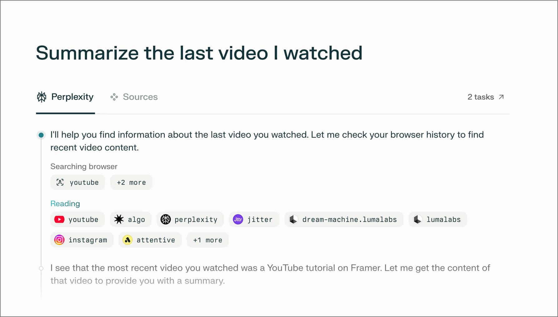 Summarize perplexity comet