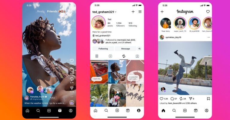 Instagrams new reposting and map features.