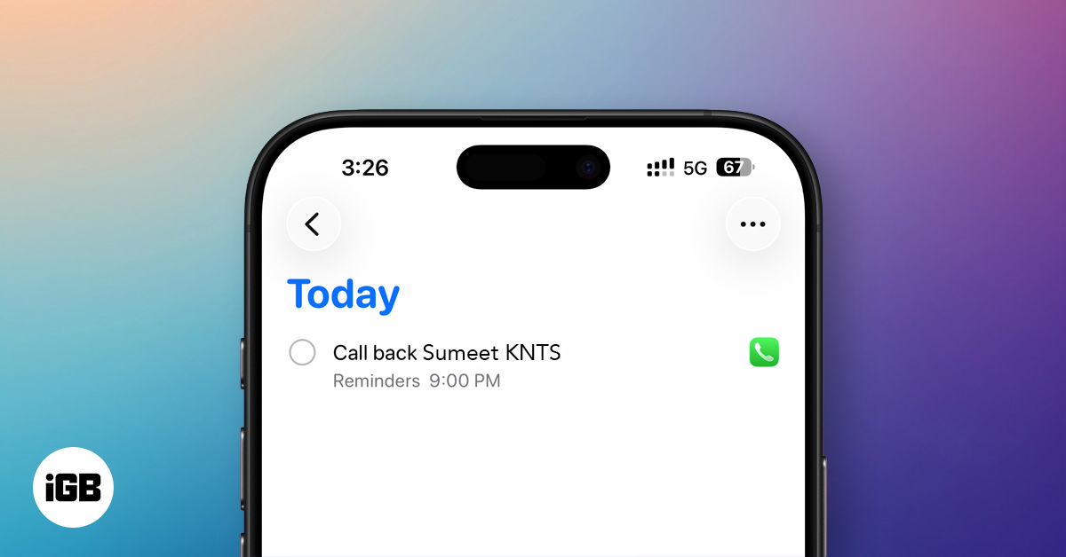 Set Callback Reminders on iPhone.