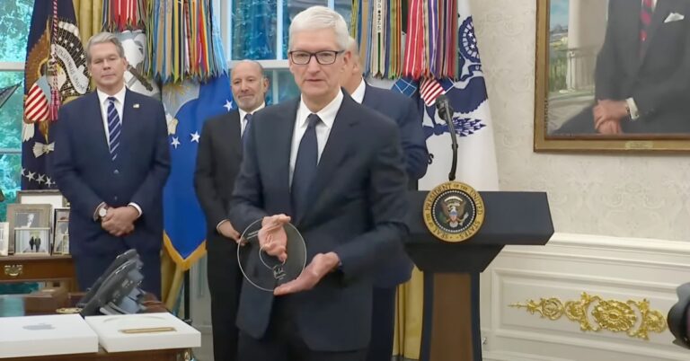 Tim Cook Gave Trump a 24K Gold Apple Gift.