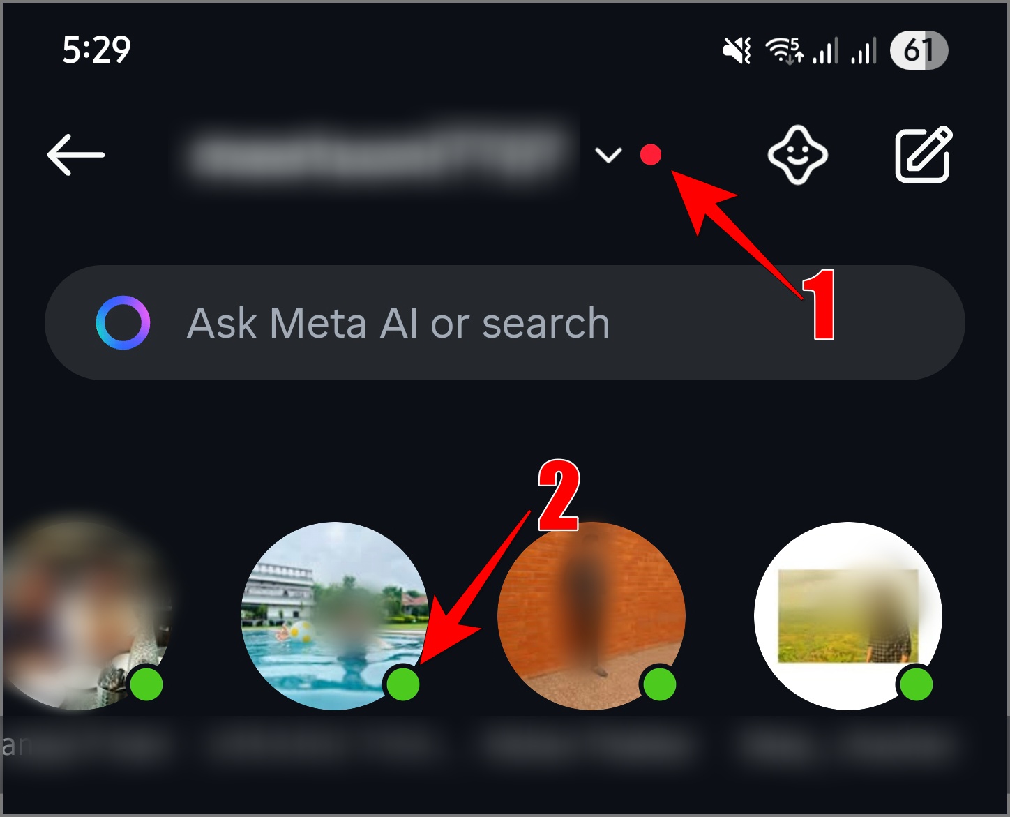 icons on Instagram DM
