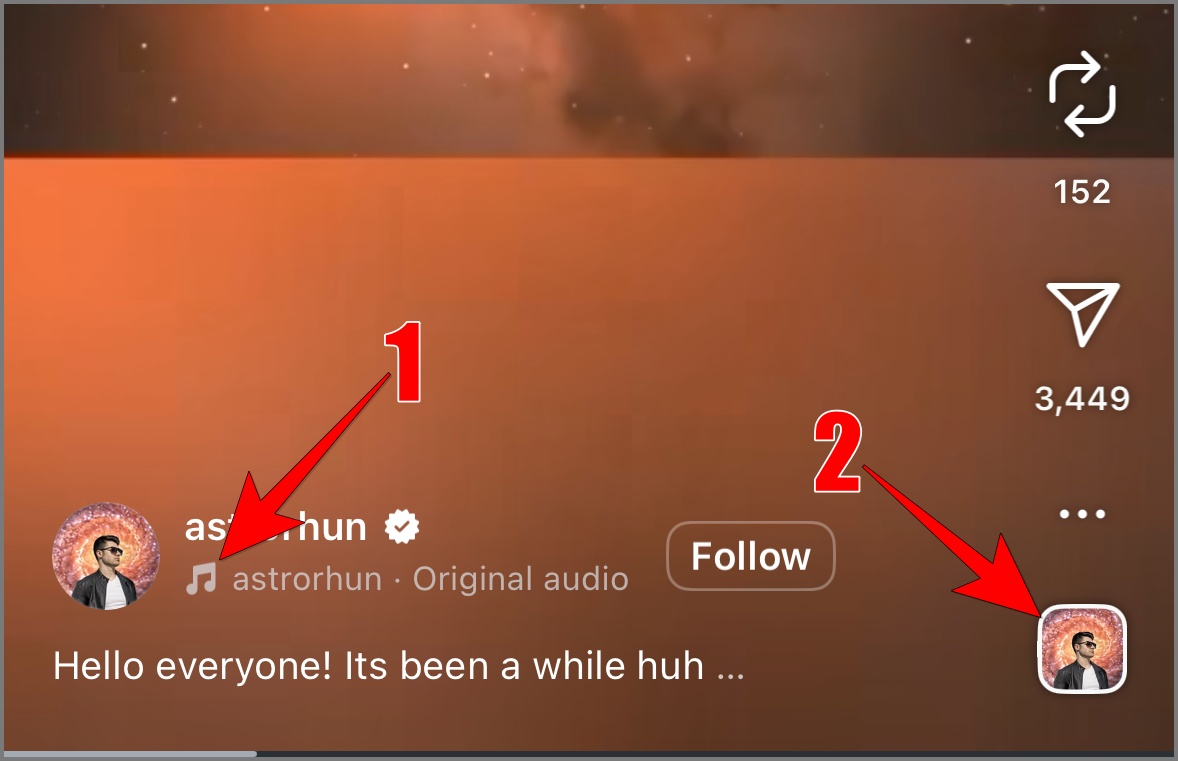 Music icons on Instagram Reels