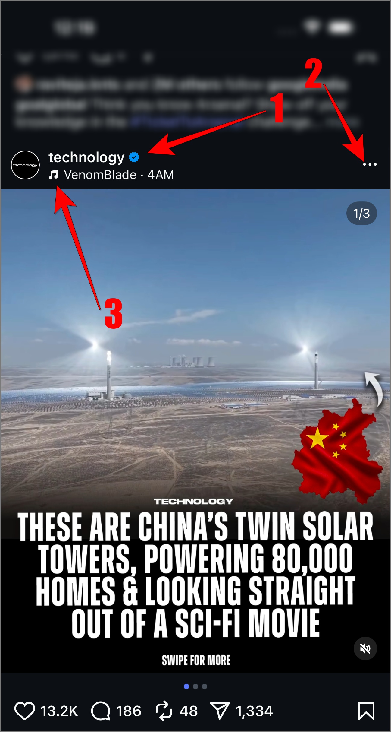 Post icons on Instagram