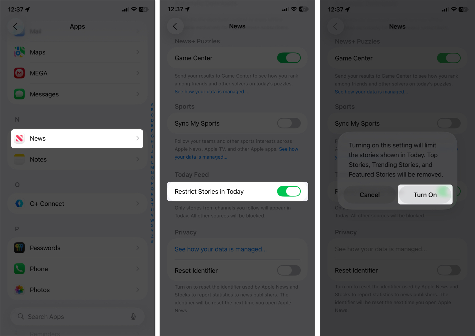 Restrict to only followed stories