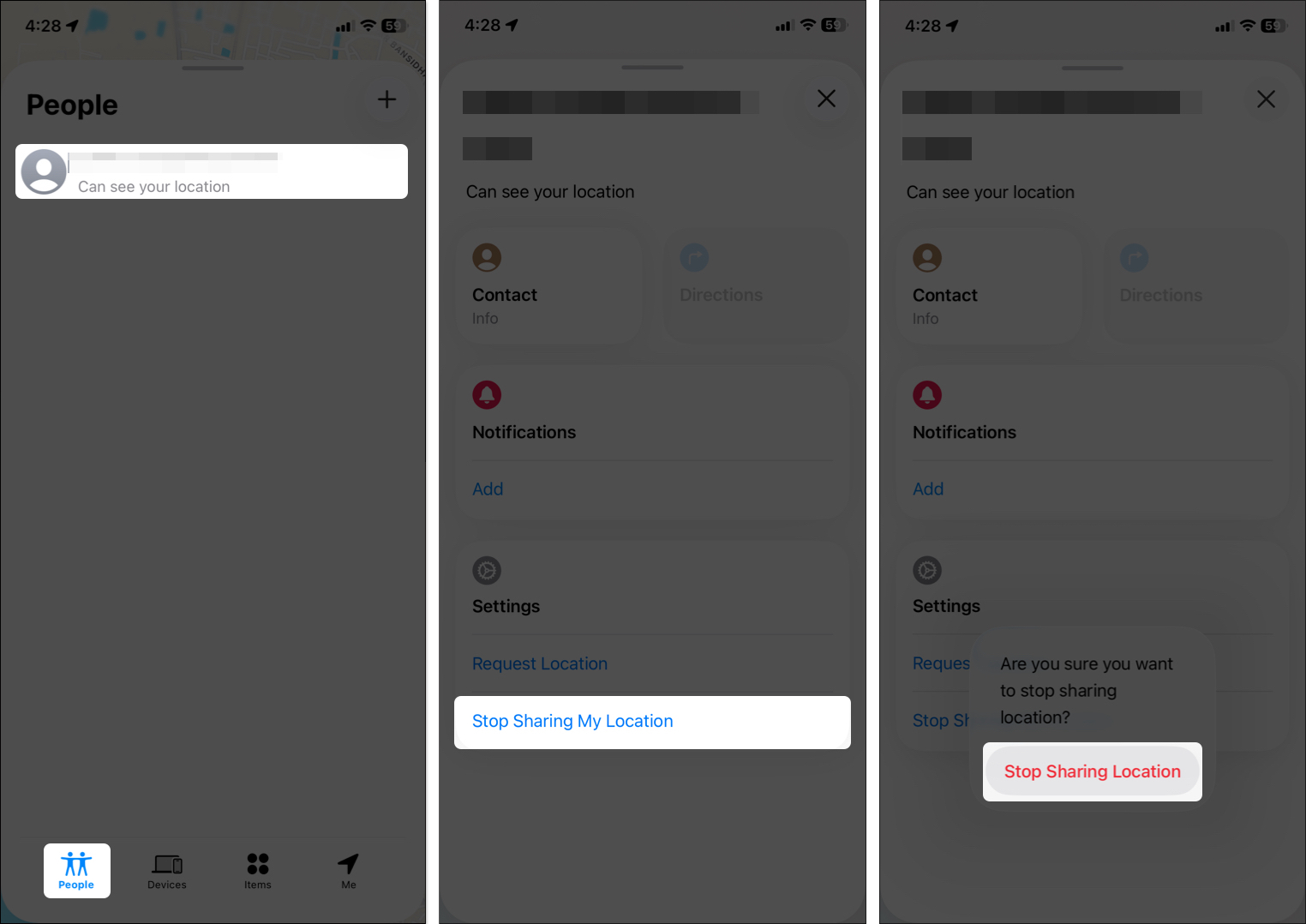 How to share location on iphone with family sharing Stop sharing location