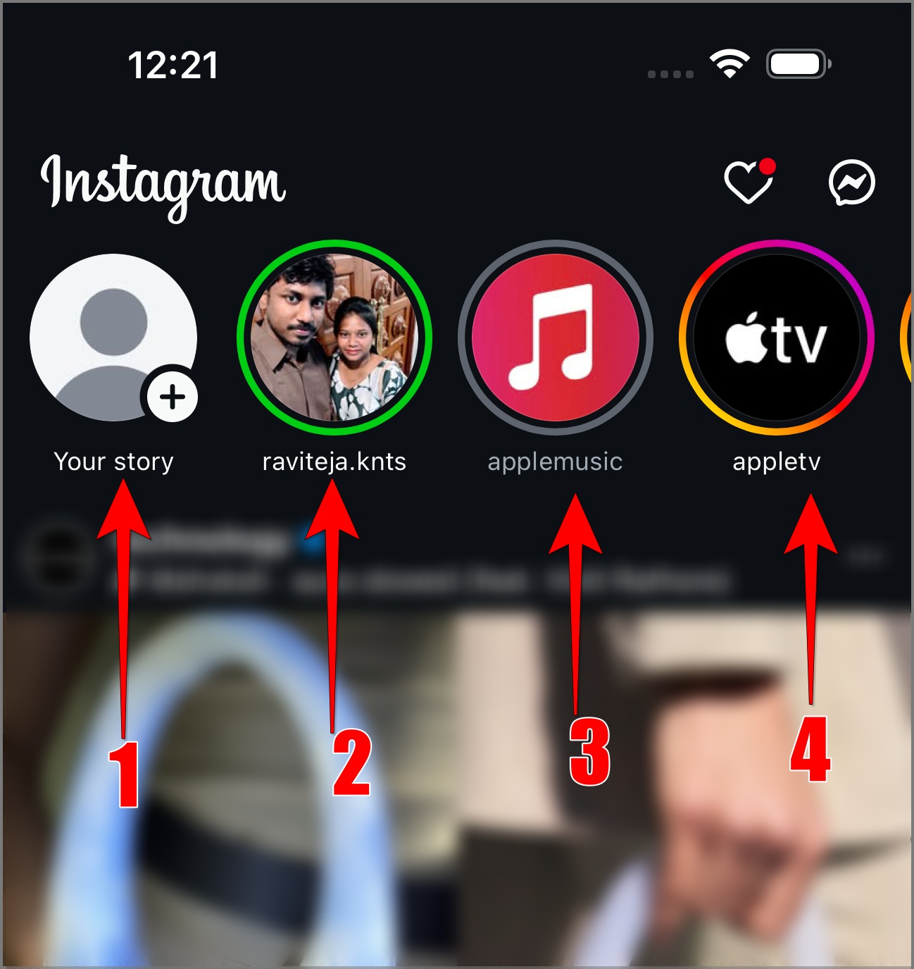 Story icons on Instagram