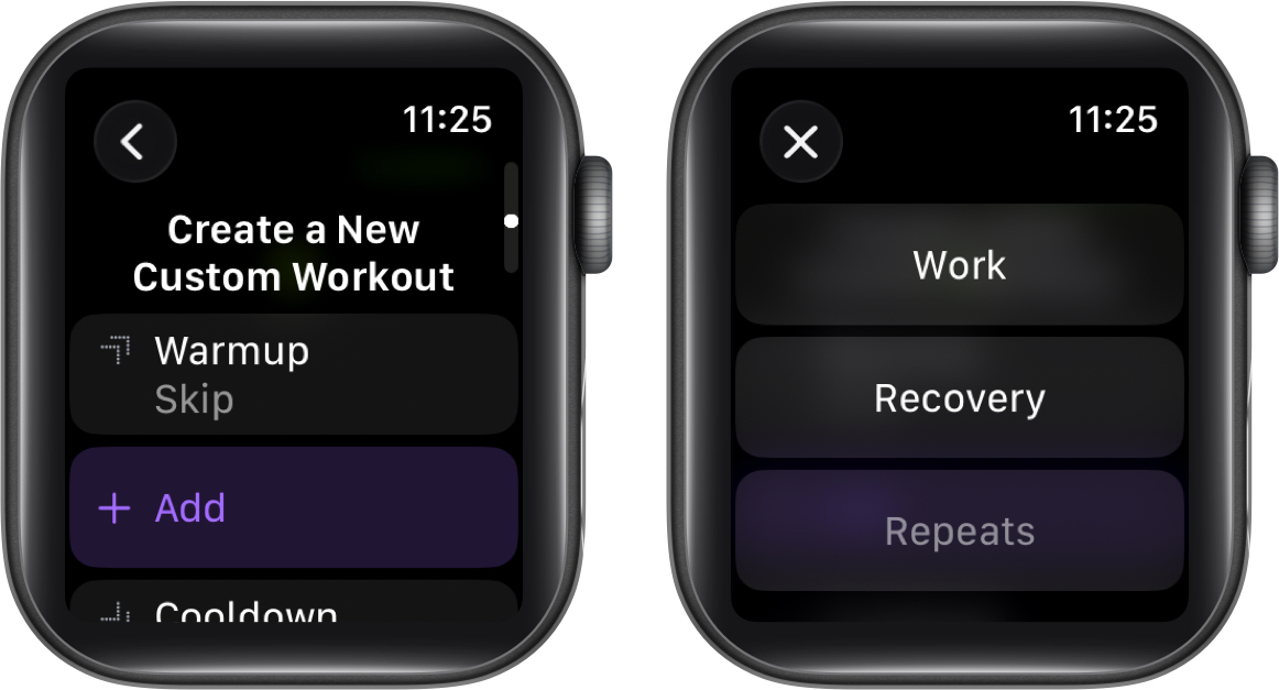 Tap add and choose work and recovery