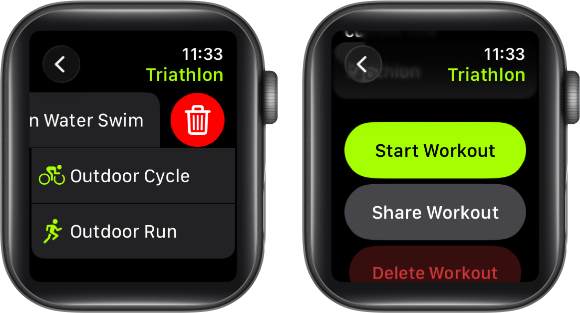 Track multiple activities on workout app
