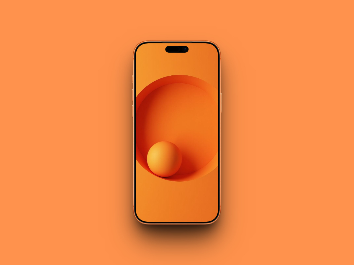3d orange spheres wallpaper