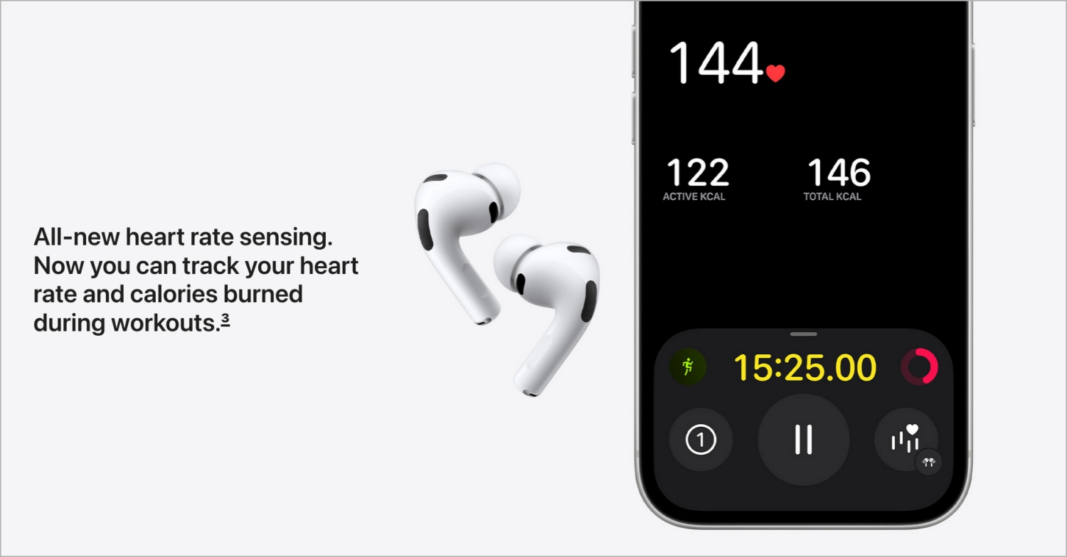 Airpods pro 3 smarter workout tracking