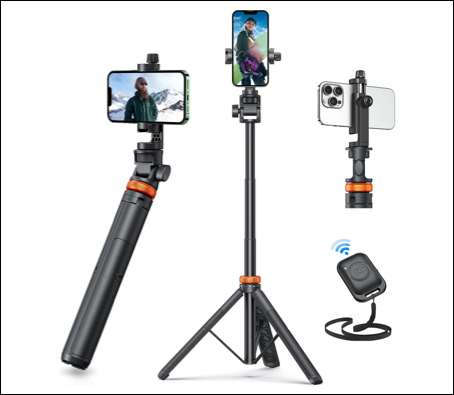 Eucos tripod for iphone selfie stick tripod with remote